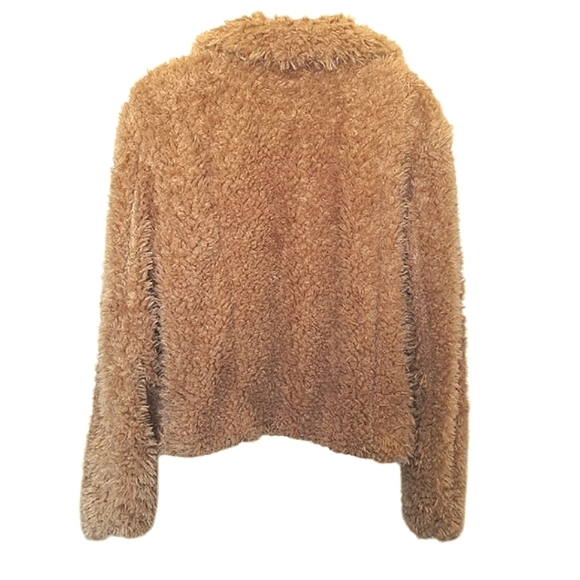 Blank NYC Sahara Tan Teddy Jacket Oversized Plush Size XL - Picture 3 of 6